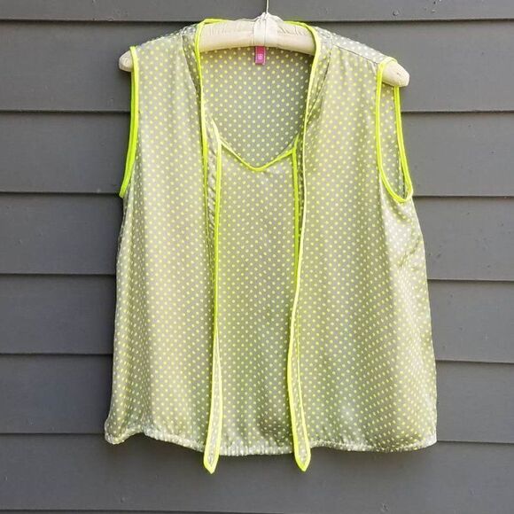 Luxury Euro Brand Basler Taupe/Neon Green Polka Dot Blazer and Shell w/Tie  44 - Picture 3 of 16